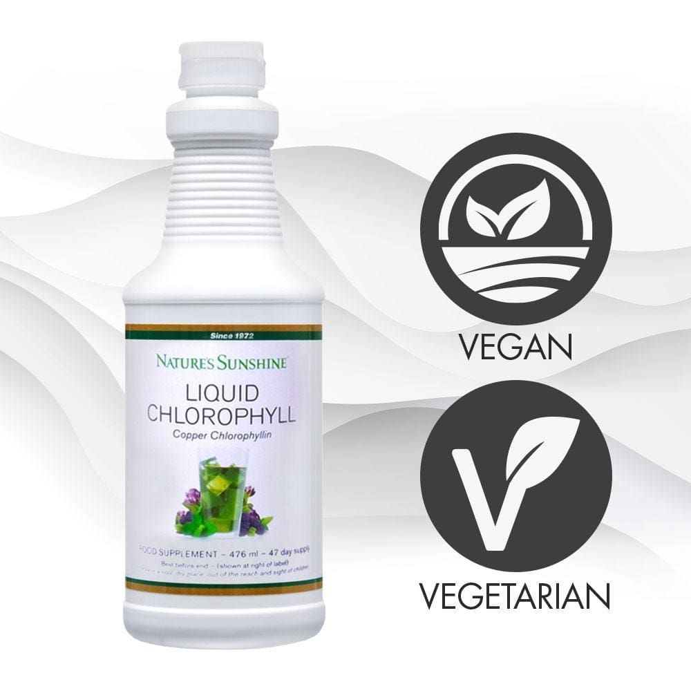 Nature's Sunshine Liquid Chlorophyll, vegan and vegetarian-friendly supplement by Lily & Loaf.
