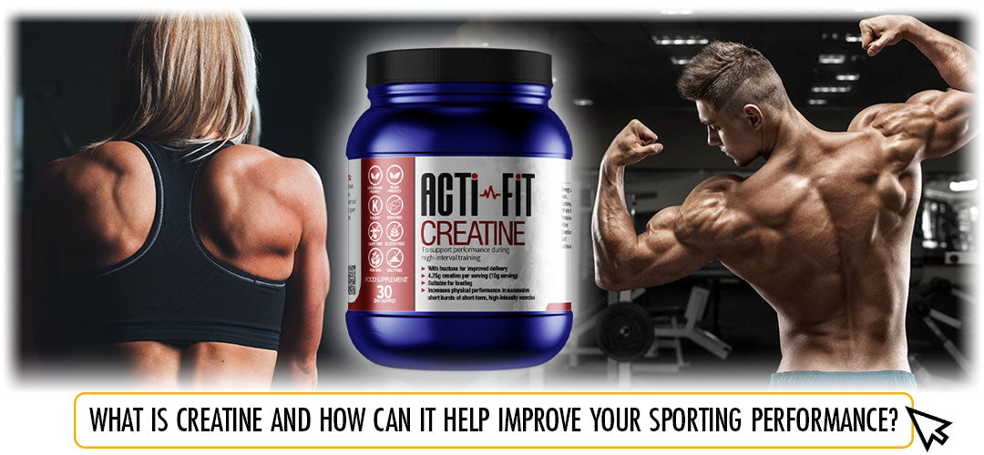 Athletic man and woman with Acti-Fit Creatine, boosting performance with Lily & Loaf.