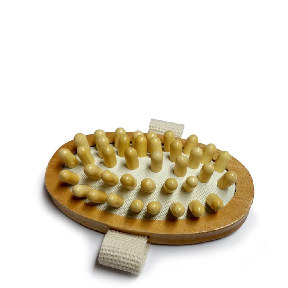 Anti Cellulite Massager, wooden brush with hand strap, boost circulation, reduce cellulite