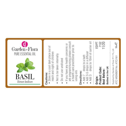 Garden of Flora - Basil Pure Essential Oil (10ml) - Essential Oil