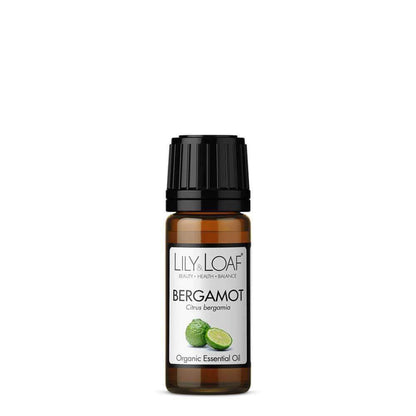 Glass Amber Bottle of Lily & Loaf Bergamot Organic, relaxing and uplifting Essential Oil