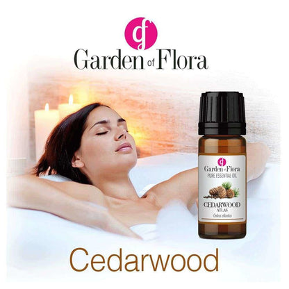 Garden of Flora - Cedarwood Atlas Pure Essential Oil 10ml - Essential Oil