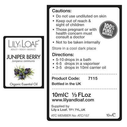 Lily & Loaf - Juniper Berry 10ml (Organic) - Essential Oil